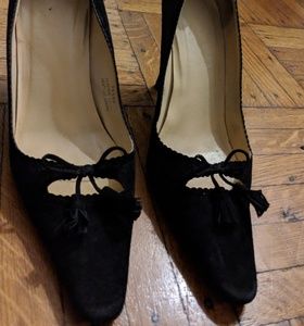 J. Crew Newbery Suede heels in Black
